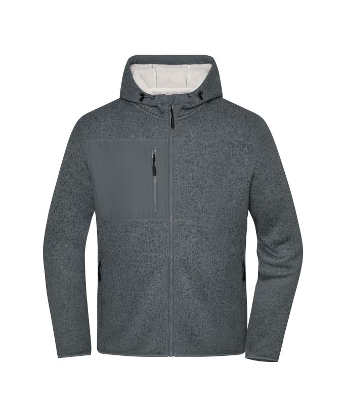 Unisex Workwear Knitted Fleece Jacket Metal-grey-melange/nature 12032