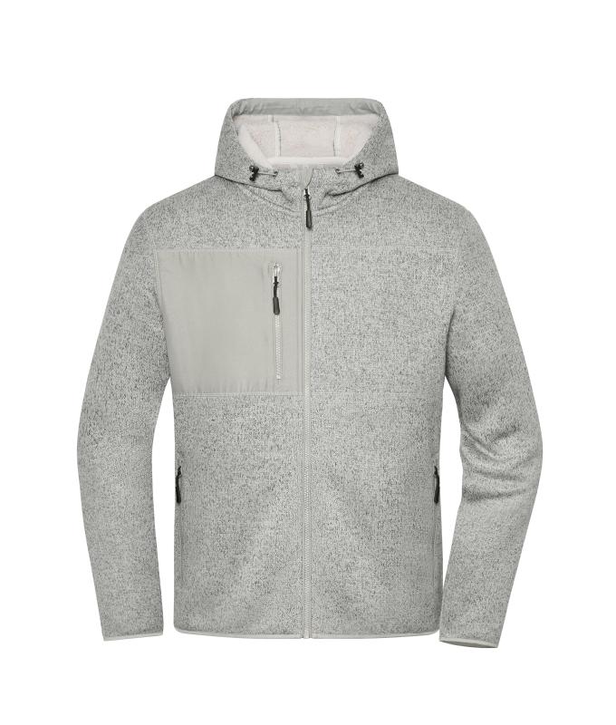 Unisex Workwear Knitted Fleece Jacket Cement-melange/nature 12032