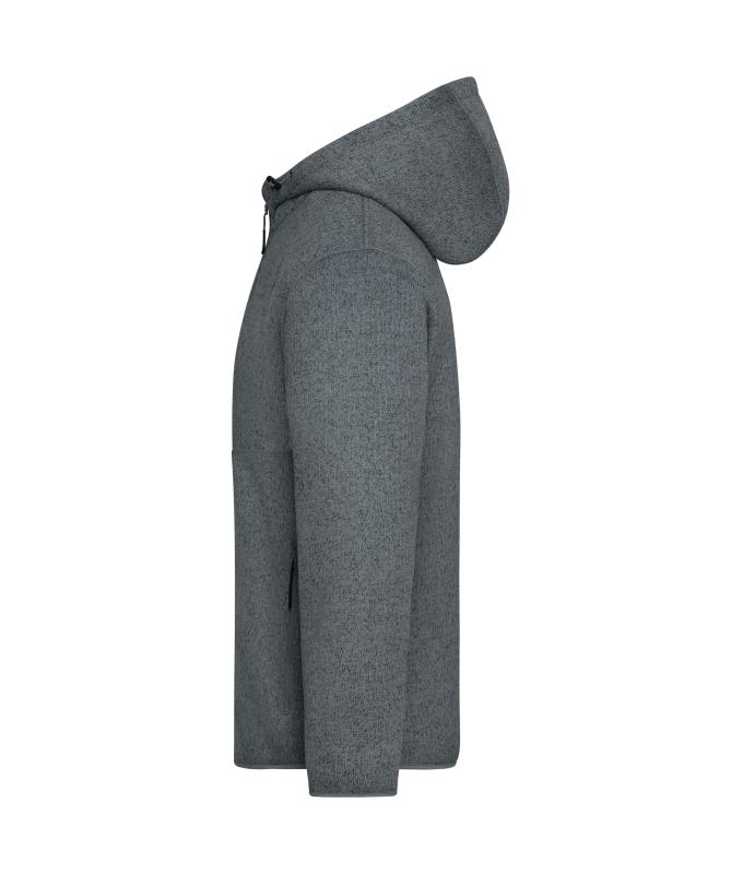 Unisex Workwear Knitted Fleece Jacket Metal-grey-melange/nature 12032