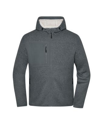 Unisex Workwear Knitted Fleece Jacket Metal-grey-melange/nature 12032