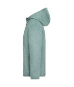 Unisex Workwear Knitted Fleece Jacket Foggy-green-melange/nature 12032