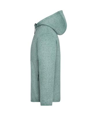 Unisex Workwear Knitted Fleece Jacket Foggy-green-melange/nature 12032