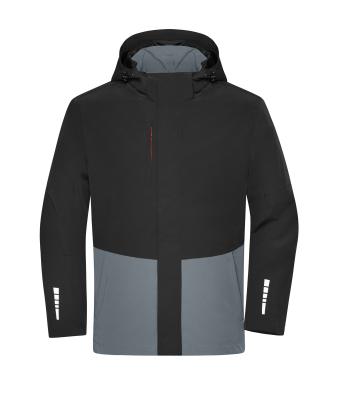 Unisex Workwear Hardshell Rainjacket Black/metal-grey 12028
