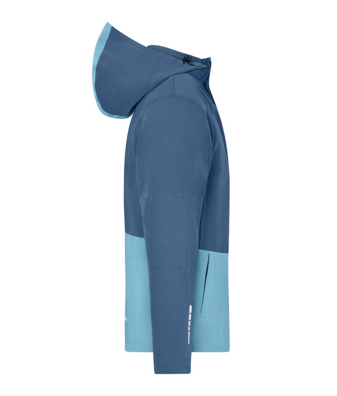 Unisex Workwear Hardshell Rainjacket Deep-blue/steel-blue 12028