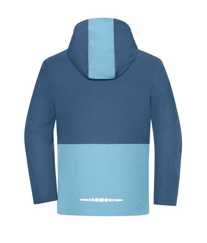 Unisex Workwear Hardshell Rainjacket Deep-blue/steel-blue 12028