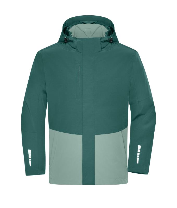 Unisex Workwear Hardshell Rainjacket Industrial-green/foggy-green 12028