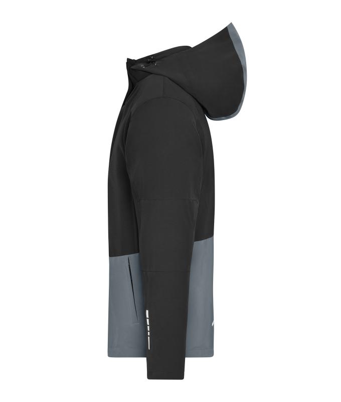 Unisex Workwear Hardshell Rainjacket Black/metal-grey 12028