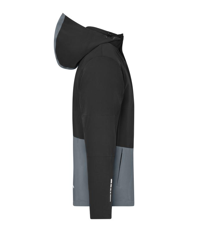Unisex Workwear Hardshell Rainjacket Black/metal-grey 12028