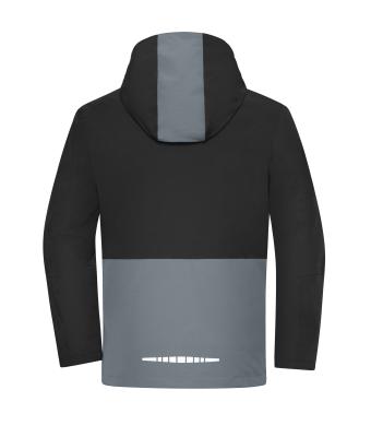 Unisex Workwear Hardshell Rainjacket Black/metal-grey 12028