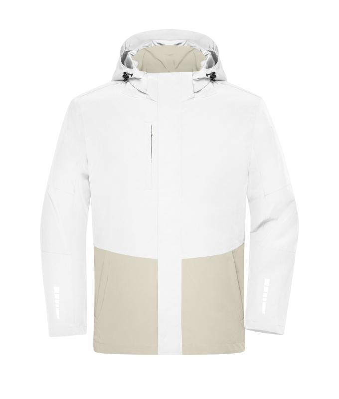Unisex Workwear Hardshell Rainjacket White/cement 12028