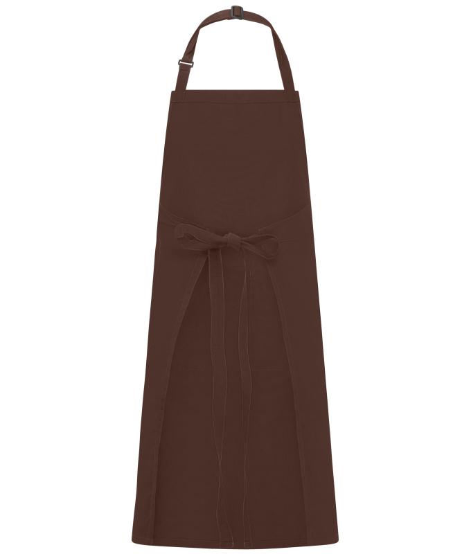 Unisex Apron with Bib Brown 11169