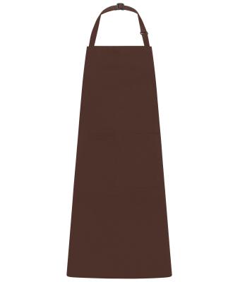 Unisex Apron with Bib Brown 11169