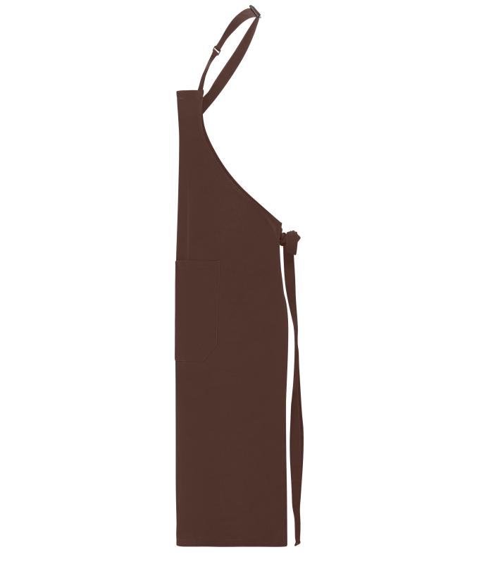 Unisex Apron with Bib Brown 11169