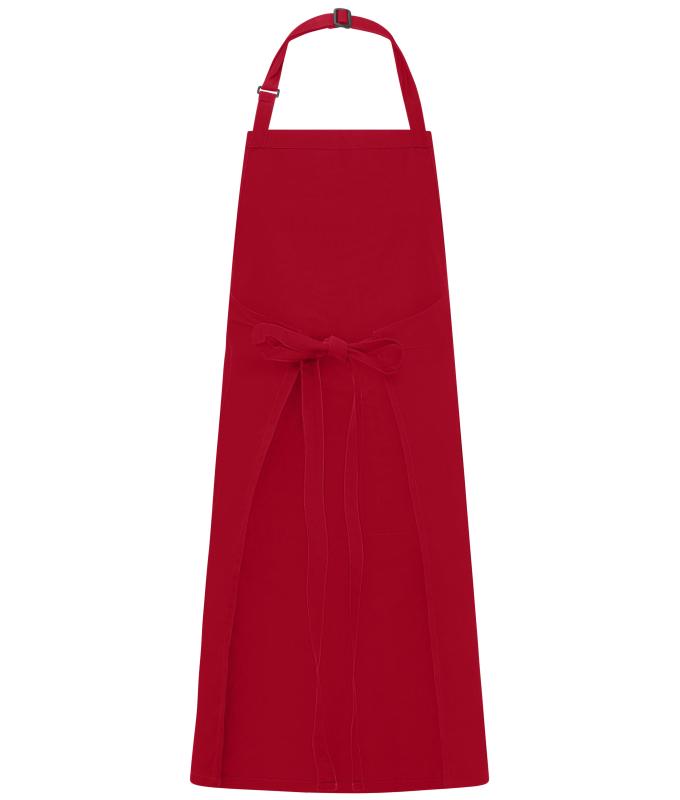 Unisex Apron with Bib Red 11169