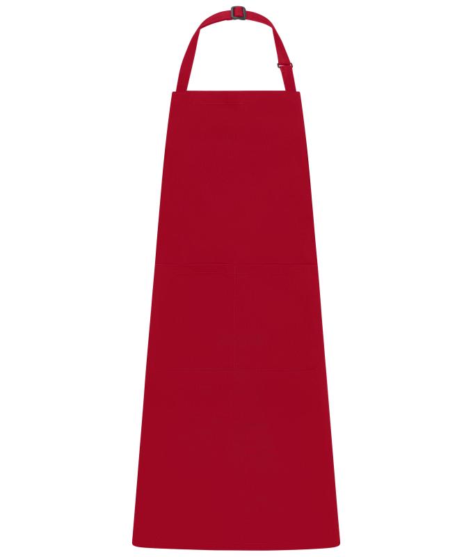 Unisex Apron with Bib Red 11169