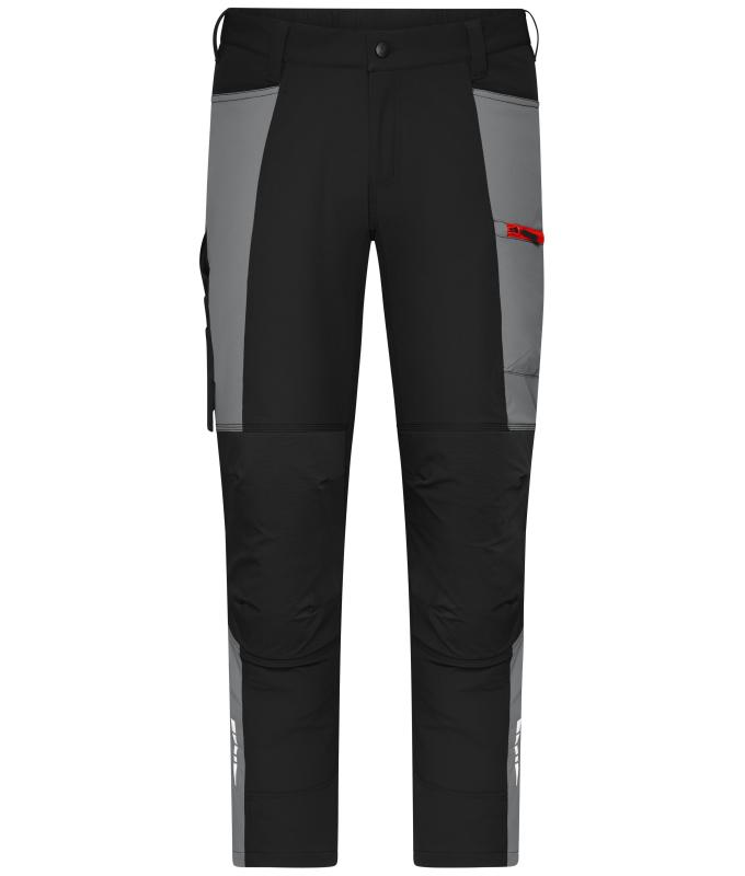Unisex Workwear Pants (All-Season) 4-Way Stretch Black/metal-grey 12029