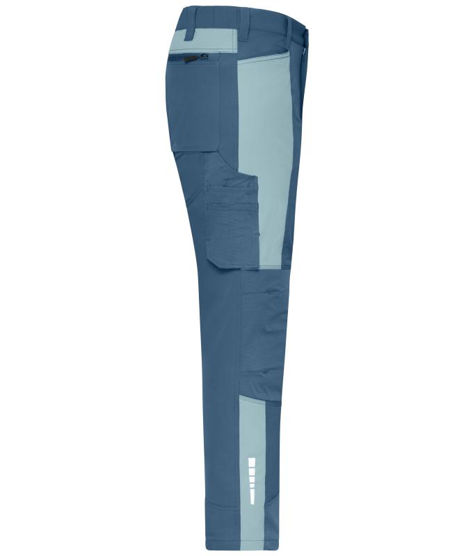 Unisex Workwear Pants (All-Season) 4-Way Stretch Deep-blue/steel-blue 12029