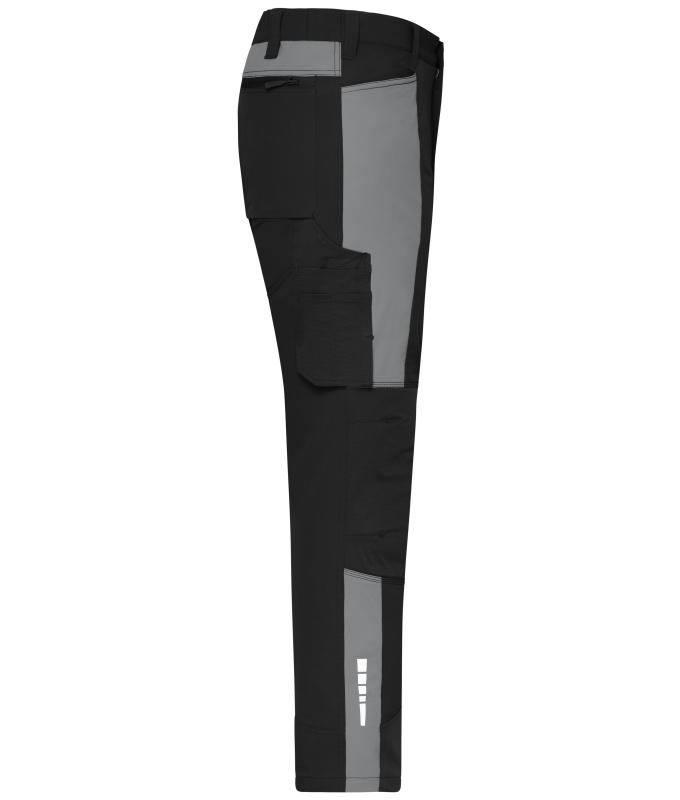 Unisex Workwear Pants (All-Season) 4-Way Stretch Black/metal-grey 12029