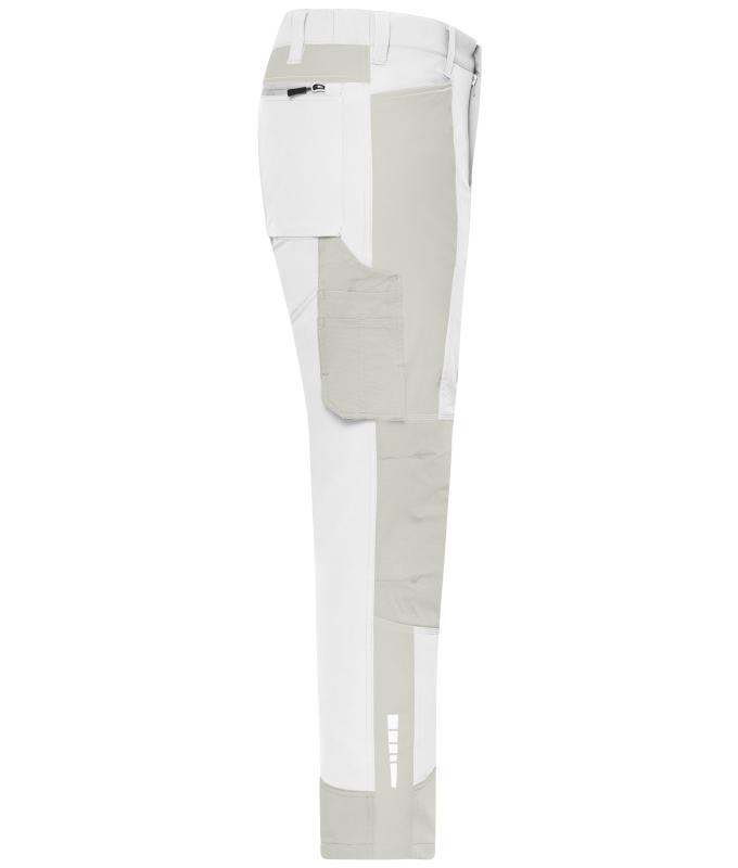 Unisex Workwear Pants (All-Season) 4-Way Stretch White/cement 12029