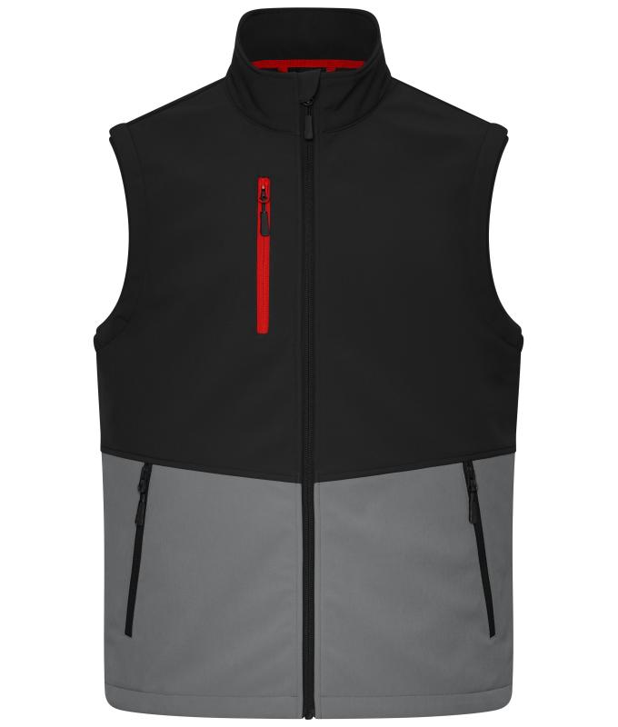 Unisex Workwear Softshell Vest Black/metal-grey 12035