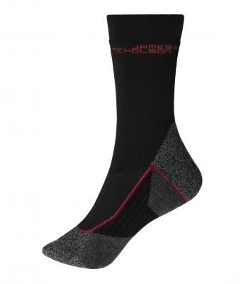 Unisex Worker Socks Warm Black/red 8668