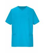 Herren Men's Stretch-Kasack Turquoise 10543
