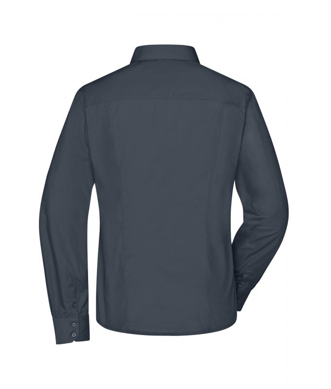 Damen Ladies' Business Shirt Long-Sleeved Carbon 8388