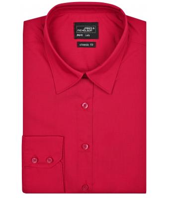 Damen Ladies' Business Shirt Long-Sleeved Red 8388