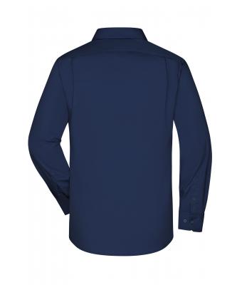 Men Men's Business Shirt Long-Sleeved Navy 8389