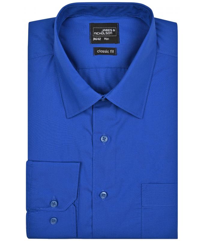 Men Men's Business Shirt Long-Sleeved Royal 8389