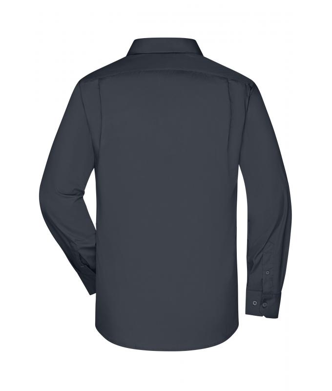 Herren Men's Business Shirt Long-Sleeved Carbon 8389