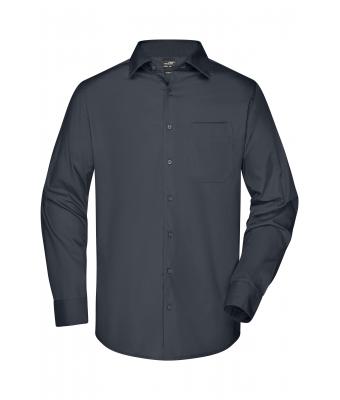 Herren Men's Business Shirt Long-Sleeved Carbon 8389