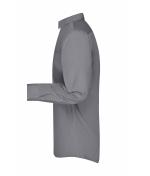 Herren Men's Business Shirt Long-Sleeved Steel 8389
