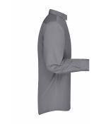 Herren Men's Business Shirt Long-Sleeved Steel 8389
