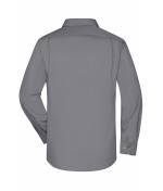 Herren Men's Business Shirt Long-Sleeved Steel 8389