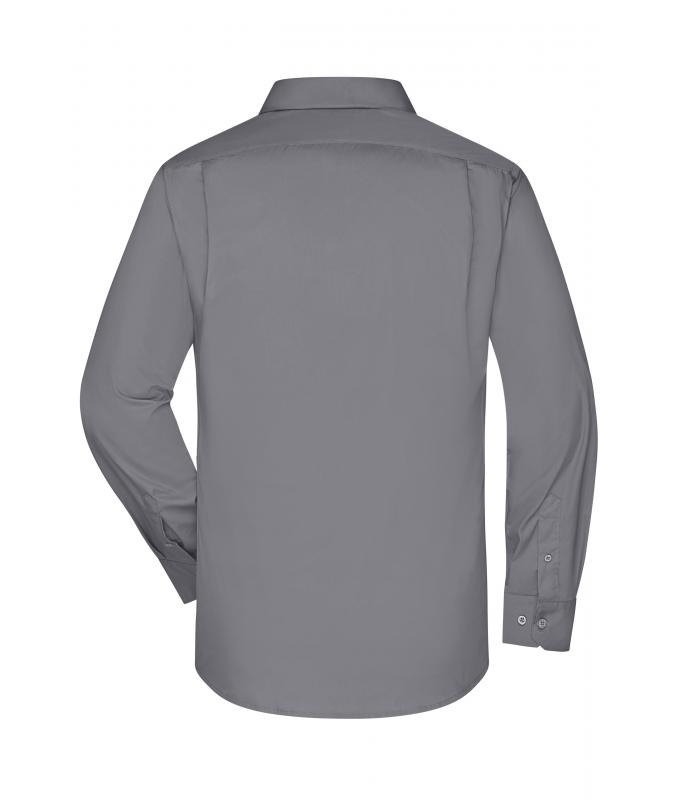 Herren Men's Business Shirt Long-Sleeved Steel 8389