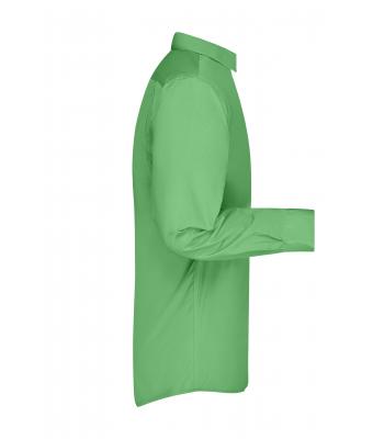 Herren Men's Business Shirt Long-Sleeved Lime-green 8389