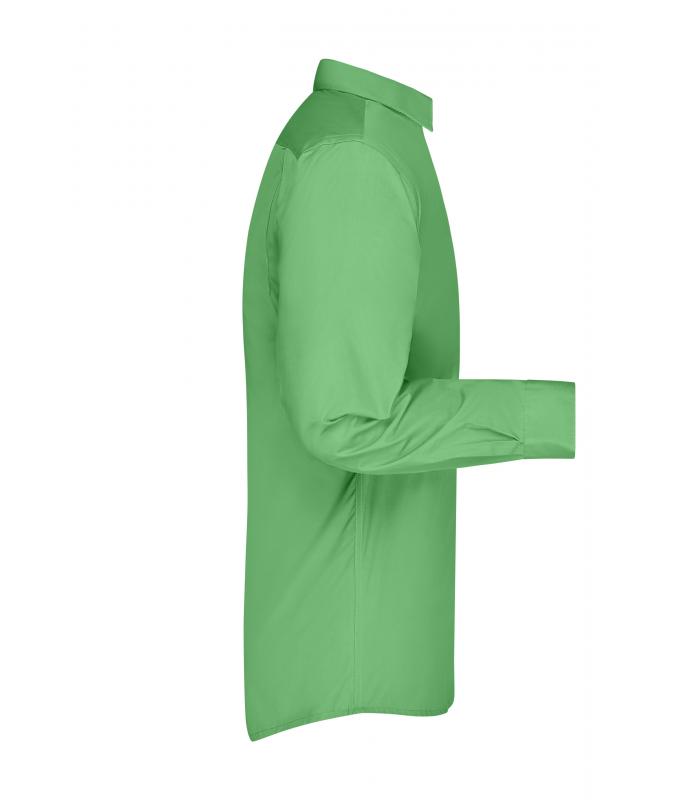 Herren Men's Business Shirt Long-Sleeved Lime-green 8389