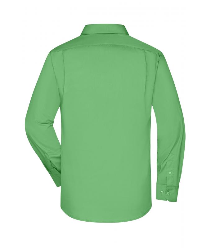 Herren Men's Business Shirt Long-Sleeved Lime-green 8389