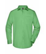 Herren Men's Business Shirt Long-Sleeved Lime-green 8389