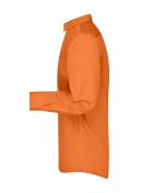 Herren Men's Business Shirt Long-Sleeved Orange 8389