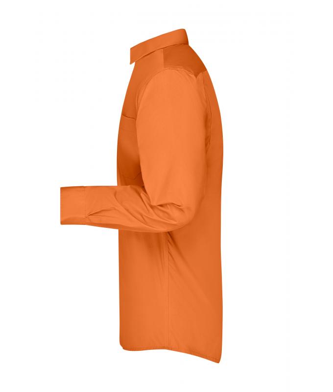 Herren Men's Business Shirt Long-Sleeved Orange 8389