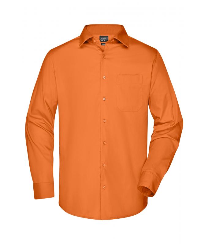 Men Men's Business Shirt Long-Sleeved Orange 8389