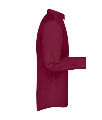 Men Men's Business Shirt Long-Sleeved Wine 8389