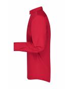 Herren Men's Business Shirt Long-Sleeved Red 8389