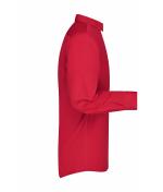 Herren Men's Business Shirt Long-Sleeved Red 8389