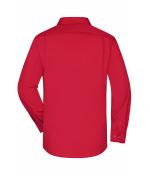 Herren Men's Business Shirt Long-Sleeved Red 8389