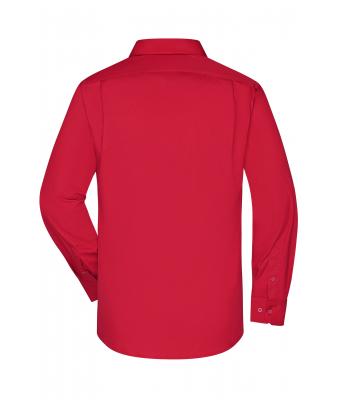 Herren Men's Business Shirt Long-Sleeved Red 8389