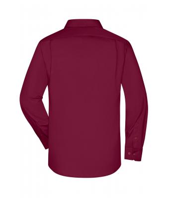 Herren Men's Business Shirt Long-Sleeved Wine 8389