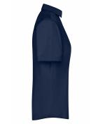 Damen Ladies' Business Shirt Short-Sleeved Navy 8390